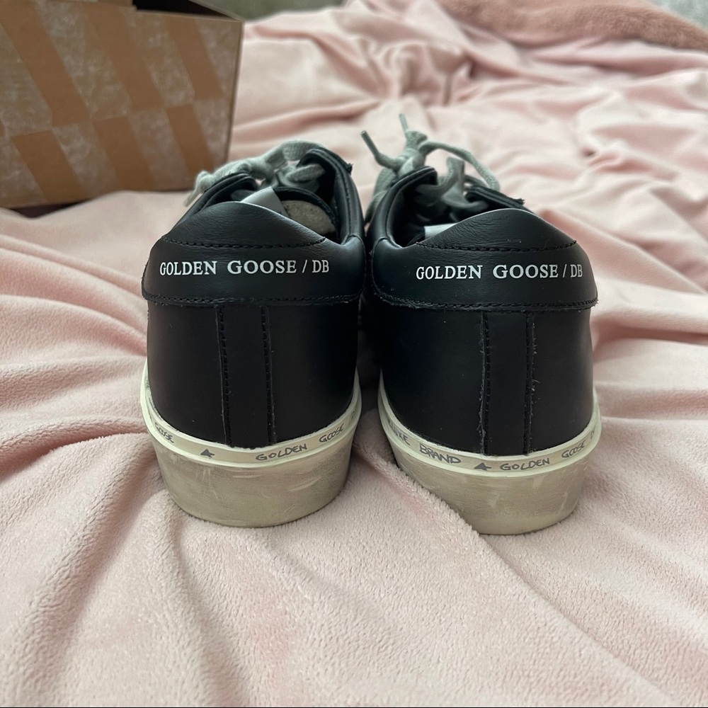 Golden Goose Black Hi Star Sneakers with Gold Star | US Size 7 - Picture 2 of 16